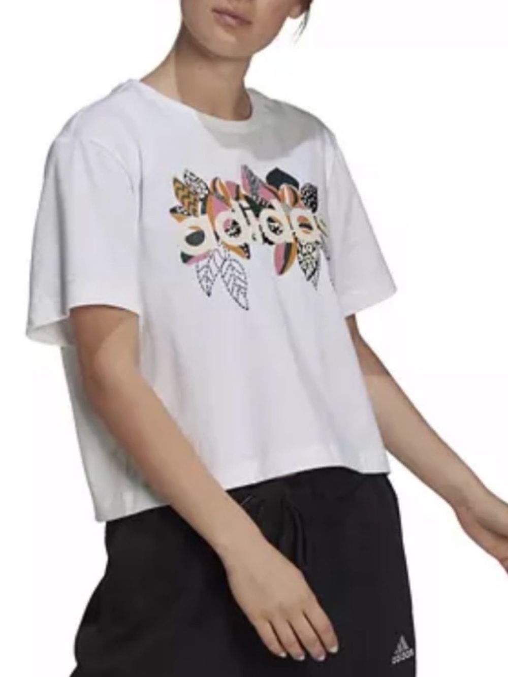 Adidas x Farm Rio Boyfriend Cropped Graphic Tee Size M